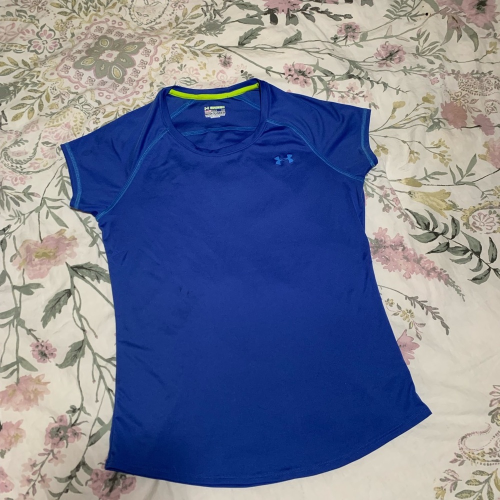 Women’s Blue Under Armour Heat Gear T Shirt